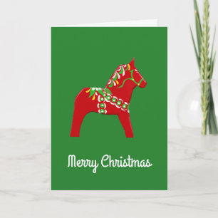 Festividades Cartão Dala Horse de Natal