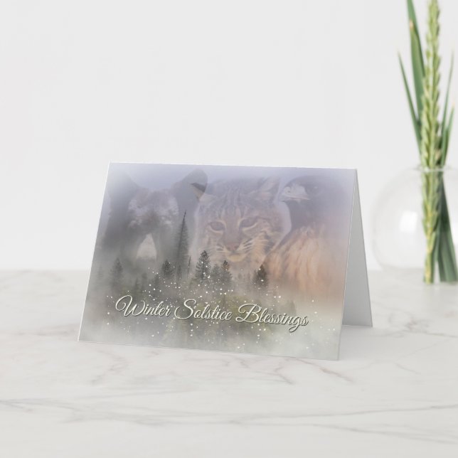 Festividades Cartão das bênçãos do solstício de inverno dos (Frente)
