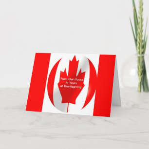Festividades Cartão de Ação de Graças Canadiano Bandeira Canadi