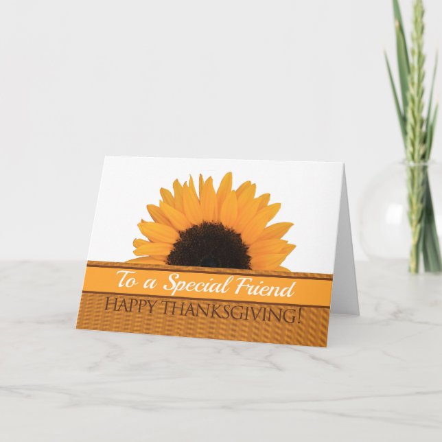 Festividades Cartão de Ação de Graças de Amigo Especial (Frente)
