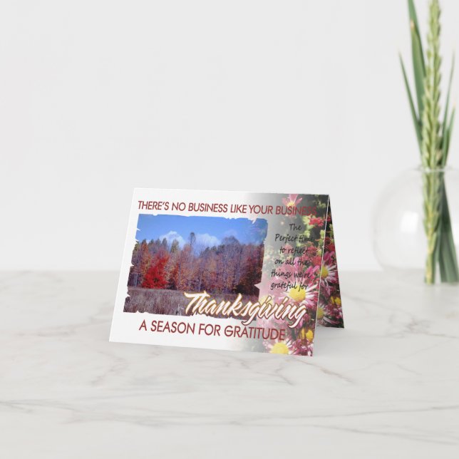 Festividades Cartão de Ação de Graças do Cliente 3rev (Frente)