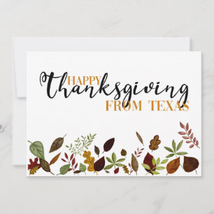 Festividades Cartão de Ação de Graças do Texas Fall Foliage