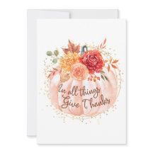 Cartão De Ação De Graças - Em Todas As Coisas Dá O