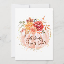 Festividades Cartão De Ação De Graças - Em Todas As Coisas Dá O