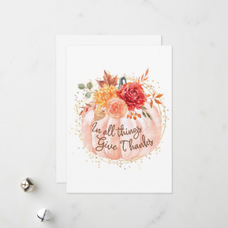 Festividades Cartão De Ação De Graças - Em Todas As Coisas Dá O