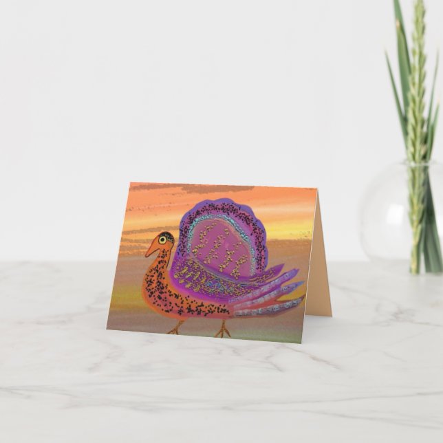 Festividades Cartão de Ação de Graças para a Turquia (Frente)