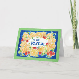 Festividades Cartão de Ação de Graças para um Pastor