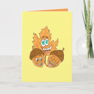 Festividades Cartão de Ação de Graças Personalizado Bobo Acorns