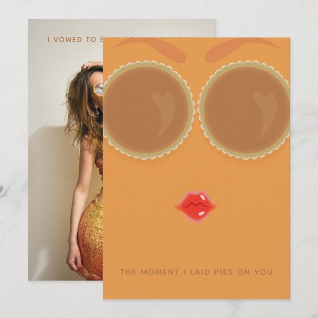 Festividades Cartão de Ação de Graças Pie Eyes (Frente/Verso)