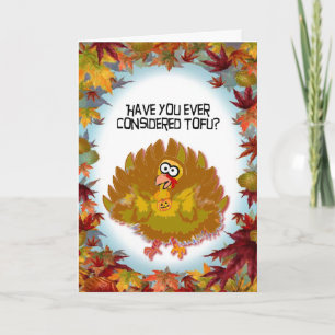 Festividades Cartão de Ação de Graças Turquia Tofu