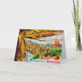 Festividades Cartão de Ação de Graças Vintage