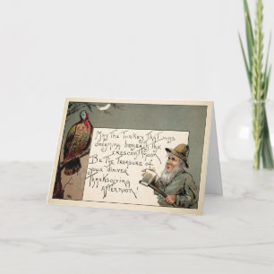 Festividades Cartão de Ação de Graças Vintage Creepy