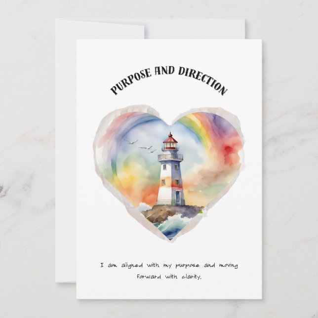 Festividades Cartão de Afirmação Positivo para Fins e Direção (Frente)