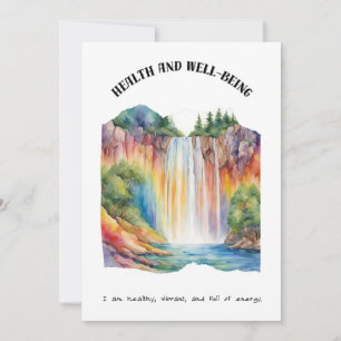 Festividades Cartão de Afirmação Positivo para Saúde e Bem-Esta