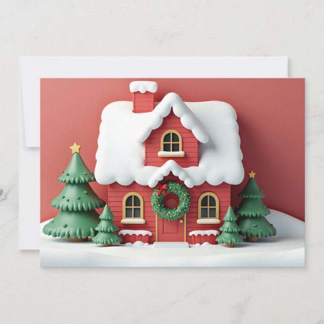 Festividades Cartão de algodão de Natal (Frente)