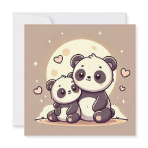 Cartão de Amor da Lua do Panda