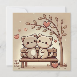 Festividades Cartão de Amor de Banco Aconchegante