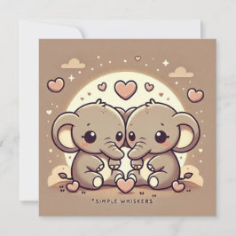 Festividades Cartão de Amor de Elefante