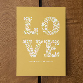 Festividades Cartão de Amor de Mostarda "Ame-Te Sempre, Para Se