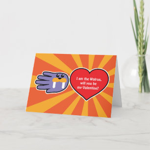 Festividades Cartão de Amor do dia de os namorados Walrus