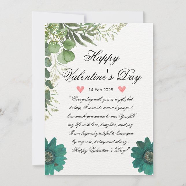 Festividades Cartão de Amor do Dia dos Namorados Personalizado (Frente)