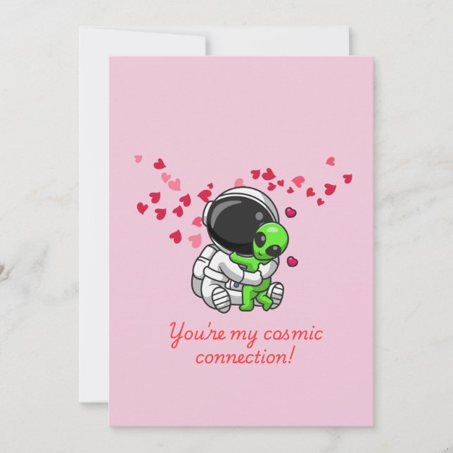 Festividades Cartão de Amor Espacial (Frente)