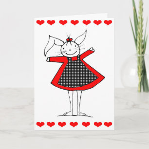 Festividades Cartão de Amor Feliz Coelhinho
