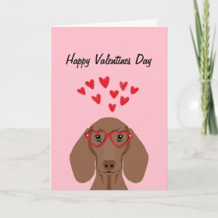 Festividades Cartão de Amor para Namorados Doxie Dachshund - ve