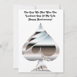 Festividades Cartão de Aniversário Chrome Spades