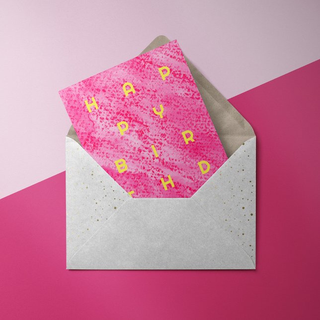 Festividades Cartão de Aniversário com Cores Aquáticas Negrito (Criador carregado)