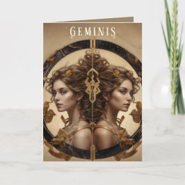 Festividades Cartão de Aniversário da Geminis Female