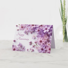 Festividades Cartão de Aniversário das Flores Lilac