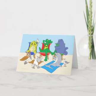 Festividades Cartão de Aniversário de Animais Marinhos Nativos