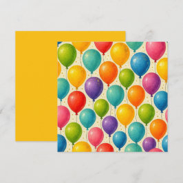 Festividades Cartão de aniversário de balão colorido!