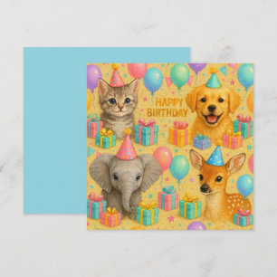 Festividades Cartão de aniversário de bebê bonito.