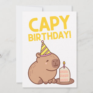 FESTIVIDADES CARTÃO DE ANIVERSÁRIO DE CAPYBARA PUN DE NASCIMENT