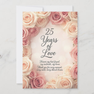 Festividades Cartão de Aniversário de Casamento de 25 Anos Ultr