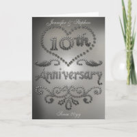 Cartão de Aniversário de Casamento de Casamento de