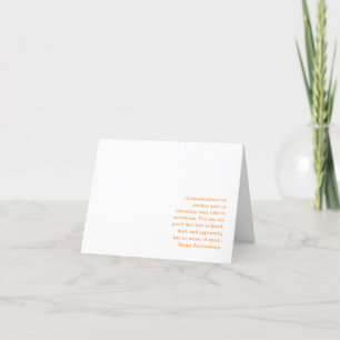 Festividades Cartão de Aniversário de Casamento Minimalista Eng