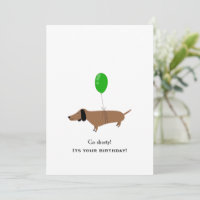 Cartão de Aniversário de Dachshund para Pais de An
