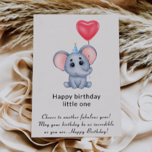 Festividades Cartão de Aniversário de Elefante para Crianças