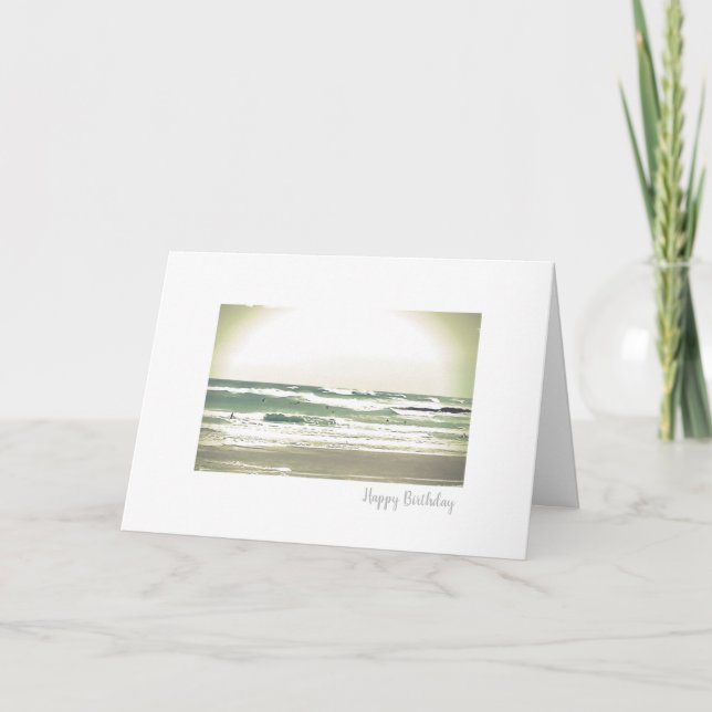 Festividades Cartão de aniversário de fotografias de surfe (Frente)