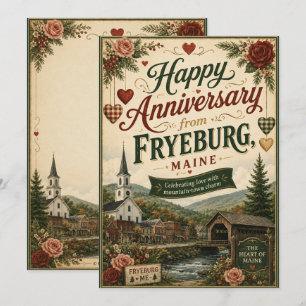 Festividades Cartão de Aniversário de Fryeburg Maine