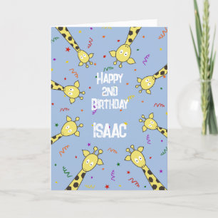 Festividades Cartão de Aniversário de Girafa Personalizado