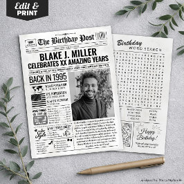 Festividades Cartão de aniversário de jornal de 1995, Trend