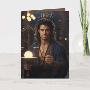 Festividades Cartão de Aniversário de Libra Masculino
