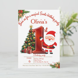 Festividades Cartão de Aniversário de Natal Mágico para Meninas