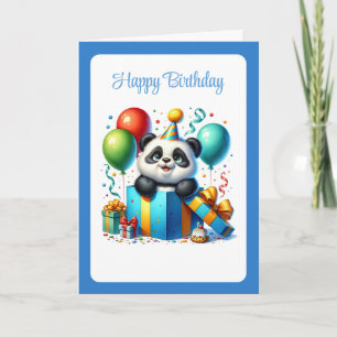Festividades Cartão de Aniversário de Panda