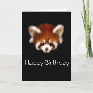 Festividades Cartão de Aniversário de Panda Vermelha
