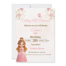 Cartão de Aniversário de Princesa Encantada para M